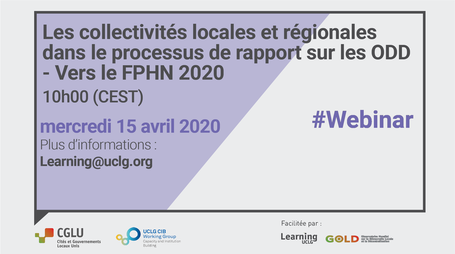 Séminaire en ligne : Les collectivités locales et régionales dans le processus de rapport sur les ODD - Vers le FPHN 2020